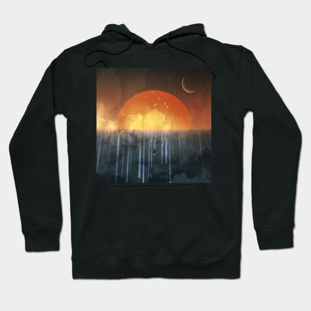 SURREAL DAWN FLİGHT AS GOLDEN SUN RİSES Hoodie by mister-john